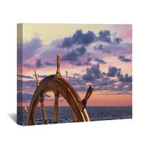 Steering Wheel Of Old Sailing Vessel Wall Art 72614757