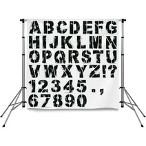 Stencil Letters And Numbers Backdrops 61063051