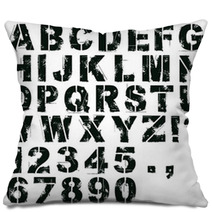 Stencil Letters And Numbers Pillows 61063051