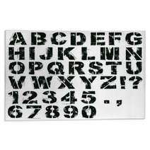 Stencil Letters And Numbers Rugs 61063051