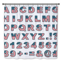Stitched Usa Alphabet Bath Decor 50104152
