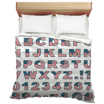 Stitched Usa Alphabet Bedding 50104152