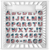Stitched Usa Alphabet Nursery Decor 50104152