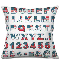 Stitched Usa Alphabet Pillows 50104152