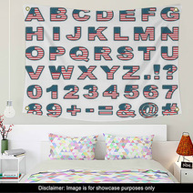 Stitched Usa Alphabet Wall Art 50104152