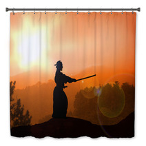 Stock Illustration Of Kendo Training On Mountain Bath Decor 45743883