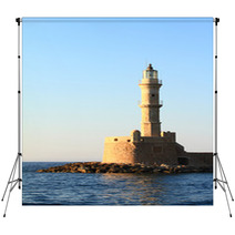 Stone Ancient Lighthouse Closeup, Chania Crete Backdrops 66613742