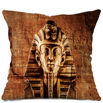 Stone Pharaoh Tutankhamen Mask Pillows 205764822
