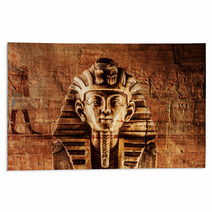 Stone Pharaoh Tutankhamen Mask Rugs 205764822