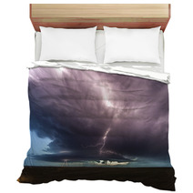 Storm And Lightnings At Dusk Bedding 65672911