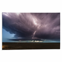 Storm And Lightnings At Dusk Rugs 65672911