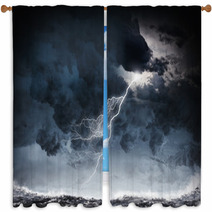 Storm At Night Window Curtains 60153406