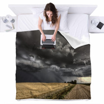 Storm Clouds Saskatchewan Blankets 46583552