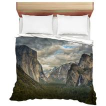 Stormy Clouds Over Tunnel View In Yosemite Bedding 50014936