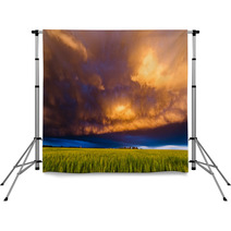Stormy Sunset In The Plains Backdrops 62971451