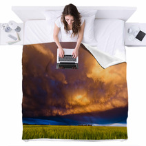 Stormy Sunset In The Plains Blankets 62971451