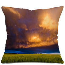 Stormy Sunset In The Plains Pillows 62971451
