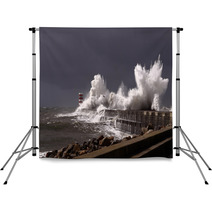 Stormy Waves Backdrops 60762481