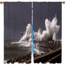 Stormy Waves Window Curtains 60762481