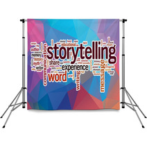 Storytelling Word Cloud With Abstract Background Backdrops 78980514
