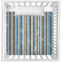 Striped Shabby Pattern, Brown And Blue Nursery Decor 45134433