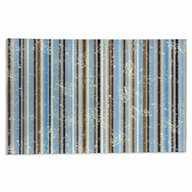 Striped Shabby Pattern, Brown And Blue Rugs 45134433