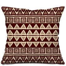 Striped Tribal Ornamental Pattern Pillows 70839587