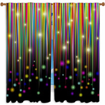 Strisce Colori E Luci-Bright Colors And Glitter Stripes-Vector Window Curtains 42660192