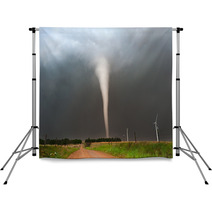 Strong Tornado In Kansas Backdrops 42296119