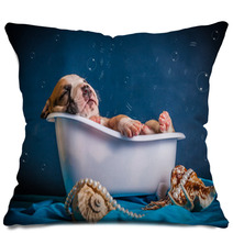stuff in the bath with bubbles Pillows 65480727