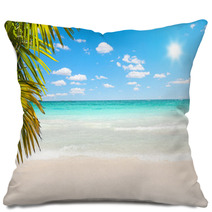 Stunning Caribbean Beach With Transparent Waters Pillows 57963866