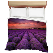Stunning Landscape With Lavender Field At Sunset Bedding 64900250
