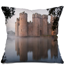 Stunning Moat And Castle In Autumn Fall Sunrise With Mist Over M Pillows 48049725