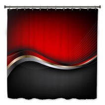 Stylish Abstract Red Background Vector Bath Decor 75048626