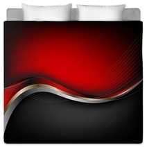 Stylish Abstract Red Background Vector Bedding 75048626