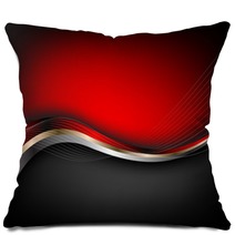 Stylish Abstract Red Background Vector Pillows 75048626
