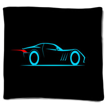 Stylized Car Coupe Blankets 79898737