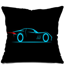 Stylized Car Coupe Pillows 79898737