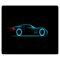 Stylized Car Coupe Rugs 79898737