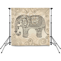 Stylized Lacy Elephant Backdrops 46074090