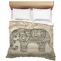 Stylized Lacy Elephant Bedding 46074090