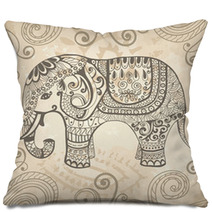 Stylized Lacy Elephant Pillows 46074090