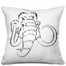Stylized Mammoth Head Pillows 58575814