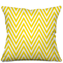 Summer Background Chevron Pattern Seamless Yellow And White Pillows 192099829