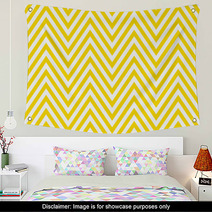 Summer Background Chevron Pattern Seamless Yellow And White Wall Art 192099829