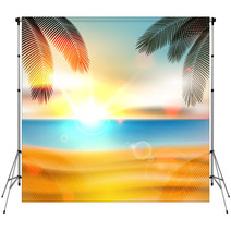 Summer Beach Background - Vector Backdrops 66870015