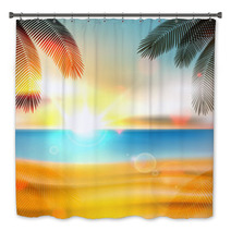 Summer Beach Background - Vector Bath Decor 66870015