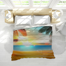 Summer Beach Background - Vector Bedding 66870015