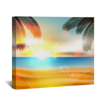 Summer Beach Background - Vector Wall Art 66870015