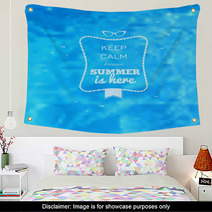 Summer Card Blue Water Pool Blurry Background Wall Art 64689315